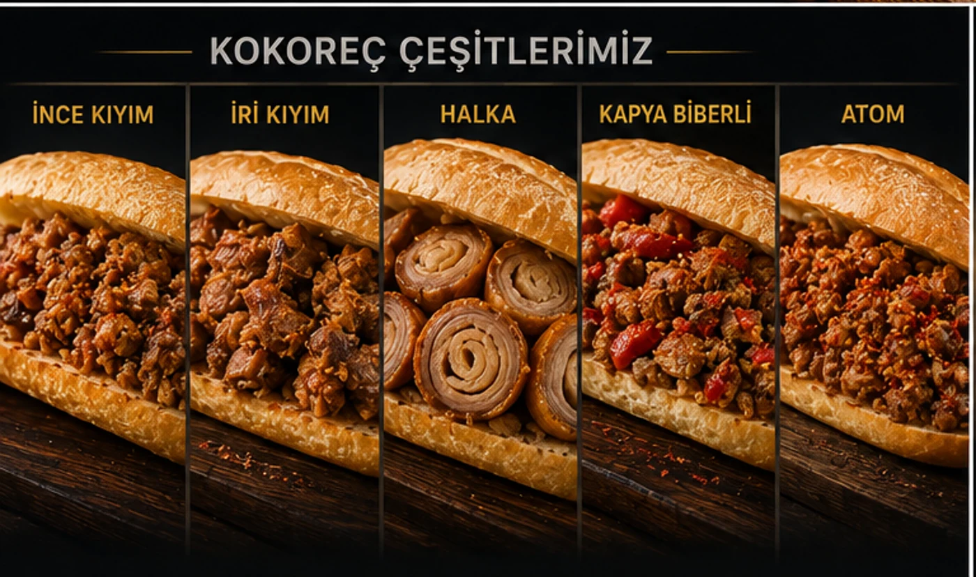 Mersin kokoreç çeşitleri ince kıyım iri kıyım halka ve Atom